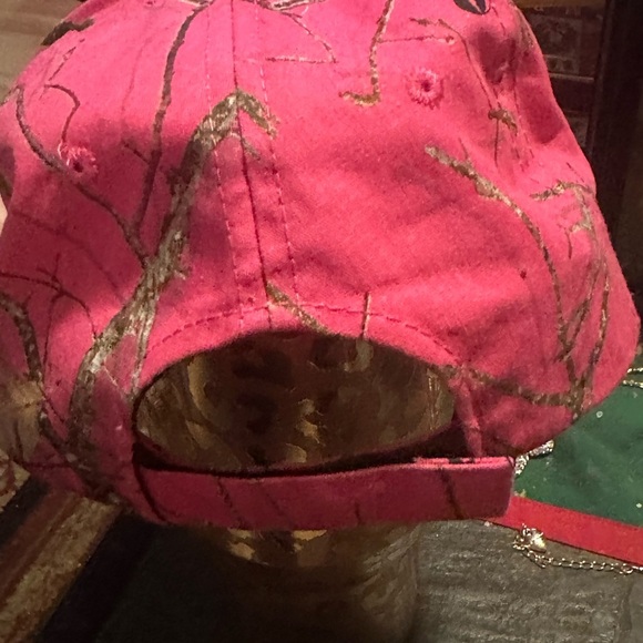 Mossy Oak Pink Camo Baseball Hat Cap Adjustable Strapback Camoflauge - Picture 2 of 4